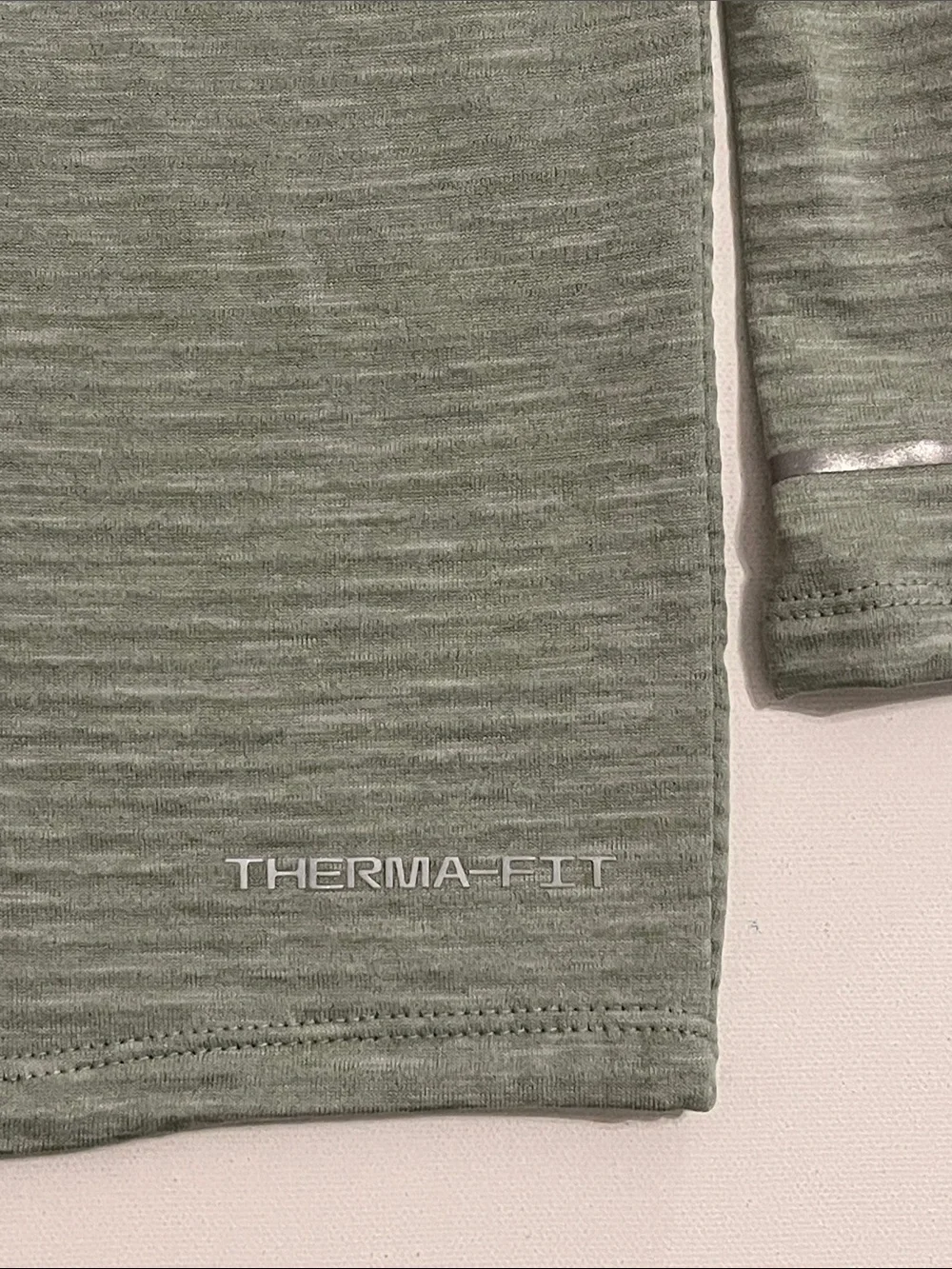 Nike Running Shirt Men's L 1/2 Zip Therma-Fit Repel Grid green thumbholes  $95